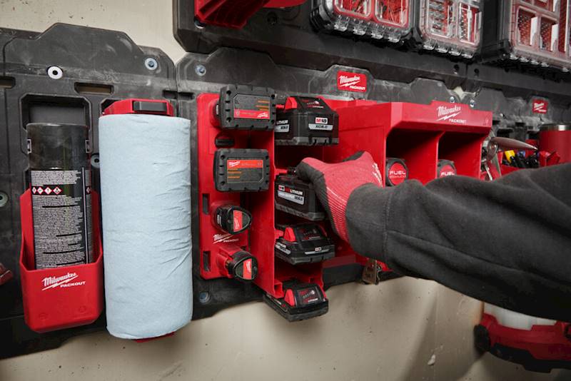 Uchwyt organizer na akumulatory M18 PACKOUT Milwaukee   4932480709