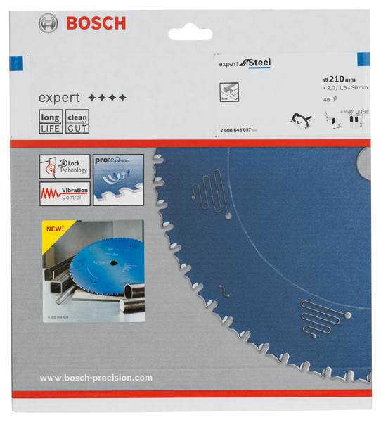 PIŁA TARCZOWA BOSCH EXPERT STEEL 210X30X48   2608643057