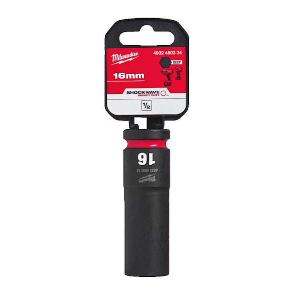 Nasadka udarowa 6-kątna DŁUGA 1/2 Milwaukee 16mm   4932480334