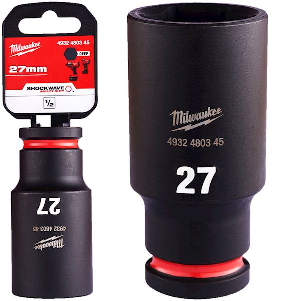 Nasadka udarowa sześciokątna 1/2 Milwaukee 27mm   4932480345