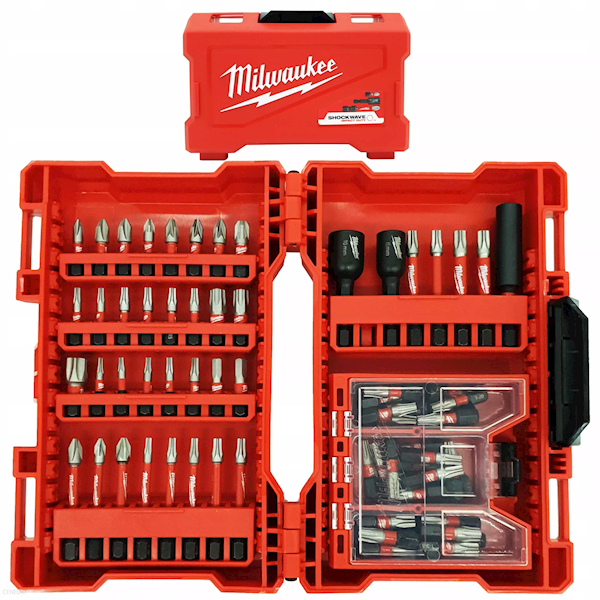 Zestaw bitów 75szt. Kasetka Milwaukee SHOCKWAVE 4932471588 Udarowe !