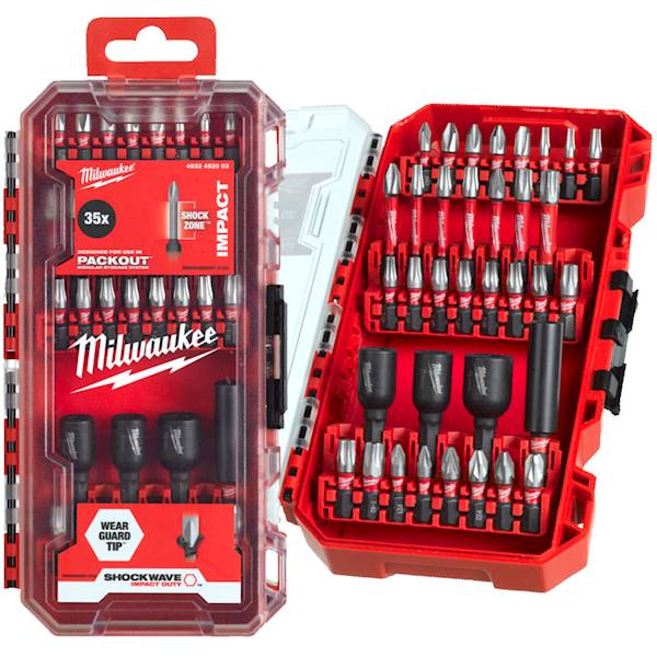 Zestaw bitów 35szt. SHOCKWAVE Milwaukee 4932492003 Udarowe !