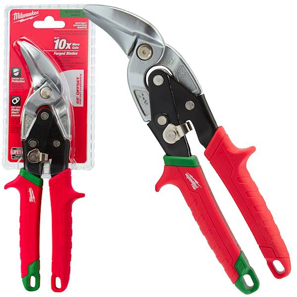 Nożyce do cięcia blachy prawe odgięte Milwaukee - 48224522