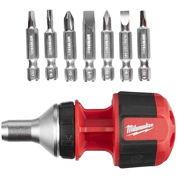 Wkrętak z grzechotką krótki 8 bitów Milwaukee - 4932471868