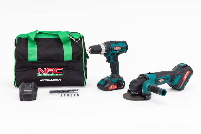 WIERTARKO WKRĘTARKA+SZLIFIERKA NAC CDB-AGE-LI-20V