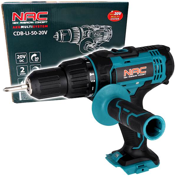 Wiertarko-wkrętarka z udarem NAC CDB-LI-50-20V 50NM