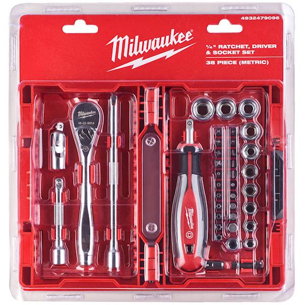 Zestaw nasadek z grzechotką 38szt 1/4 Milwaukee - 4932479096