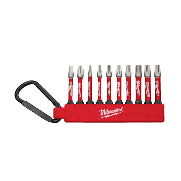Zestaw bitów bity z karabińczykiem Milwaukee 10szt PH PZ Torx   4932492939