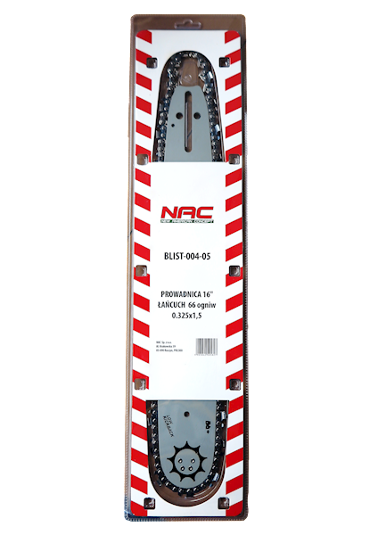 Zestaw Prowadnica 40cm 16" + Łańcuch 66 ogniw 0.325x1,5 NAC CST45-40-09AC
