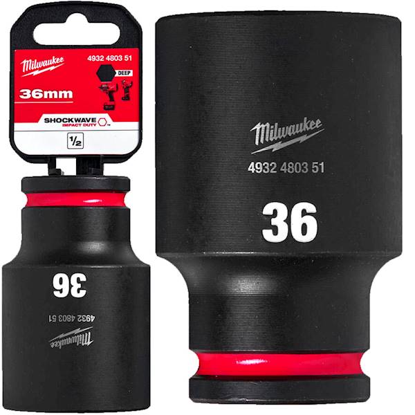 Nasadka udarowa sześciokątna 1/2 Milwaukee 36mm   4932480351