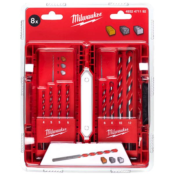 Zestaw wierteł do betonu PREMIUM Milwaukee 8 szt - 4932471192