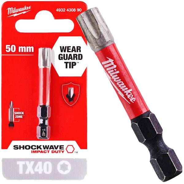 Bit Udarowy SHOCKWAVE TX40 50mm   Milwaukee 4932430890