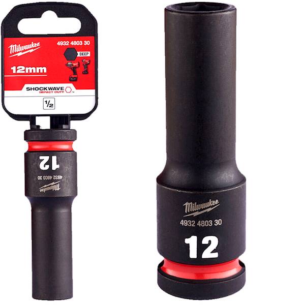Nasadka udarowa 6-kątna DŁUGA 1/2 Milwaukee 12mm   4932480330