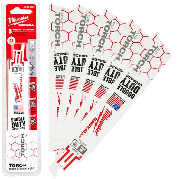 5x brzeszczot TORCH do metalu 150mm 18TPI Milwaukee - 48005784
