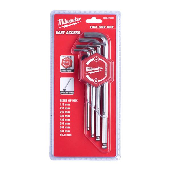 Zestaw kluczy imbusowych 9szt Milwaukee - 4932478621