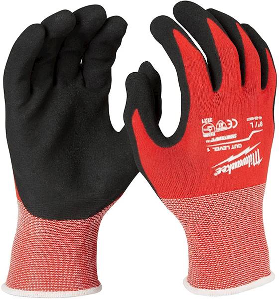 Rękawice robocze antyprzecięciowe Milwaukee Level 1/A roz. 9/L - 4932471417