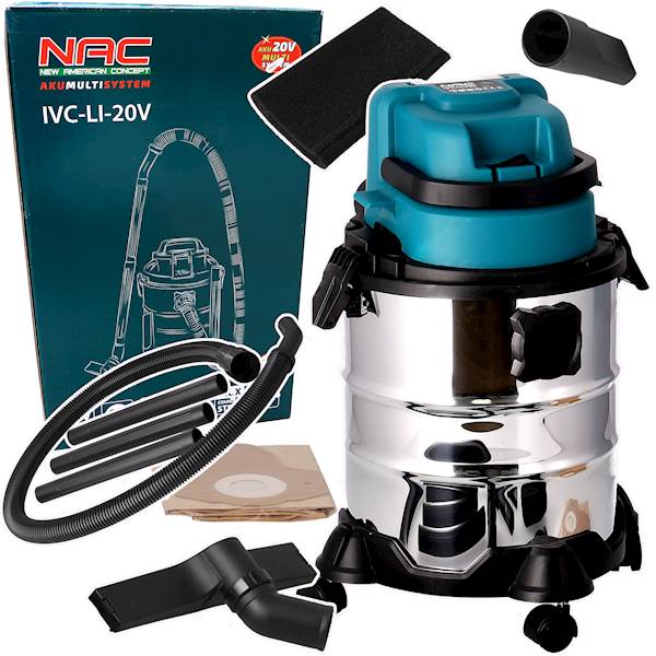 Odkurzacz przemysłowy akumulatorowy NAC IVC-LI-20V Hepa 20l Body