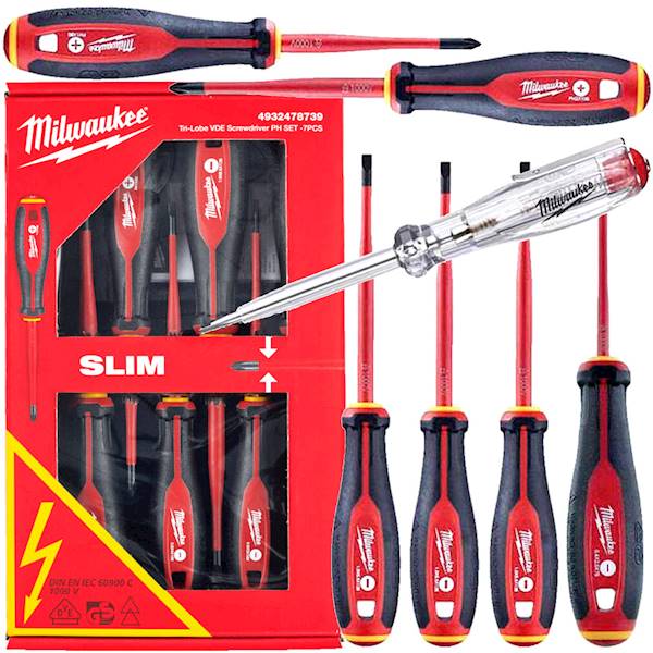 Wkrętaki izolowane elektryczne VDE 7szt Milwaukee - 4932478739