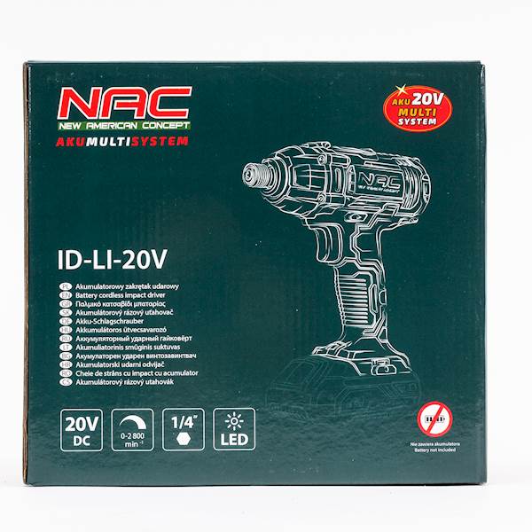 Zakrętarka udarowa NAC ID-Li-20V 180Nm BODY