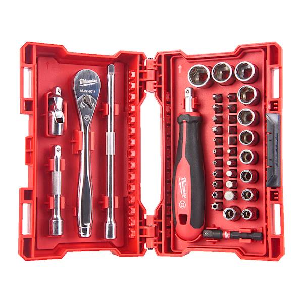 Zestaw nasadek z grzechotką 38szt 1/4 Milwaukee - 4932479096