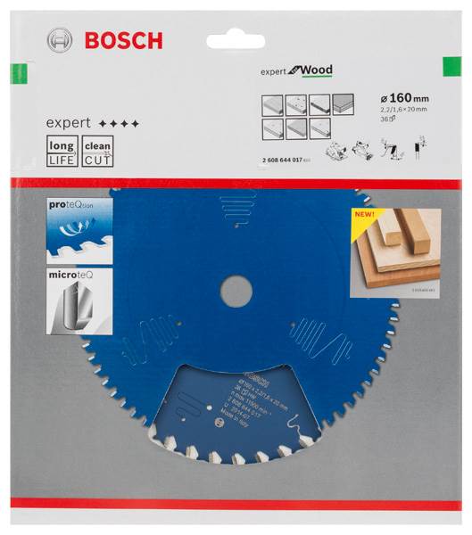 PIŁA TARCZOWA BOSCH EXPERT WOOD 160X20X2,2 36Z  2608644017