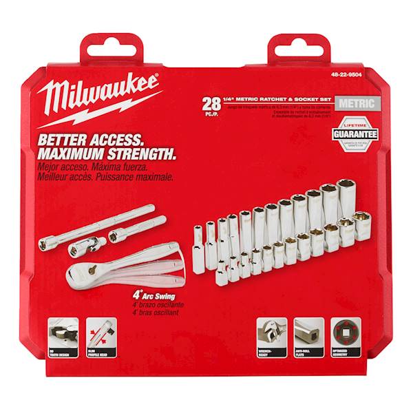Zestaw nasadek z grzechotką 28szt 1/4 Milwaukee - 4932464943
