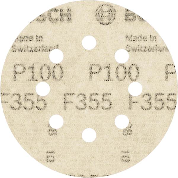 Papier ścierny krążek do szlifierki  125/ GR100 BS 5SZT  BOSCH 2608605116