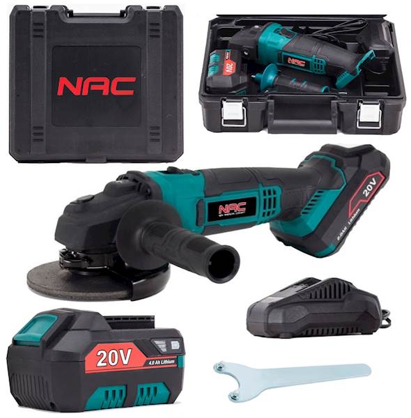 Szlifierka kątowa aku. NAC AGE-125-LI-B-20V 4Ah
