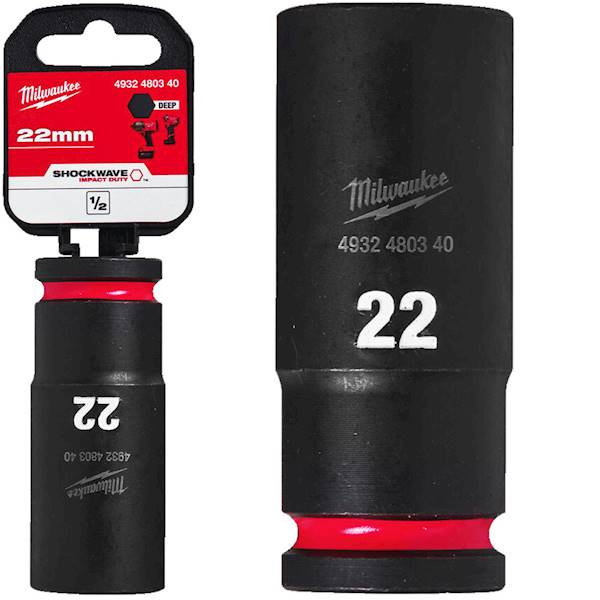 Nasadka udarowa sześciokątna 1/2 Milwaukee 22mm   4932480340