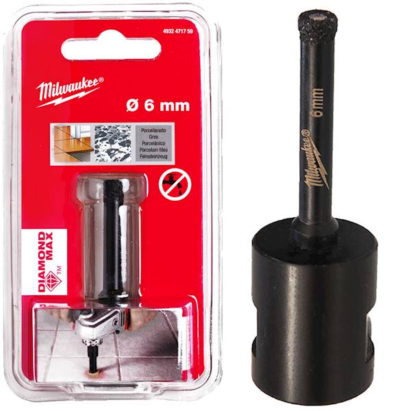Otwornica diamentowa koronka gres 6mm M14 Milwaukee - 4932471759