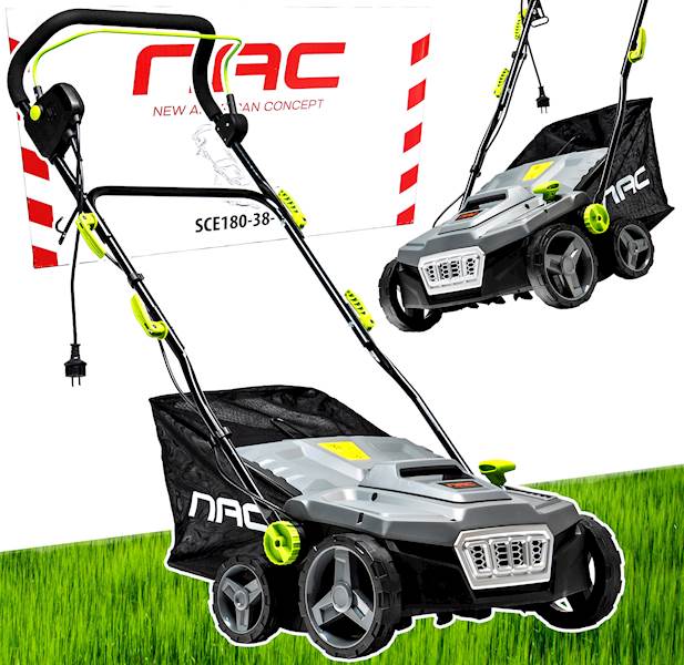 Wertykulator - Aerator elektryczny NAC SCE180-38-W 1800W 40cm 55l