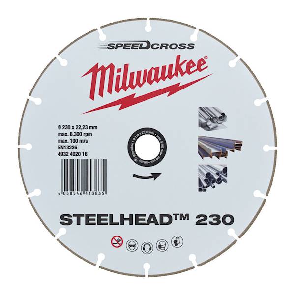 Tarcza diamentowa STAL INOX Milwaukee 230mm   4932492016