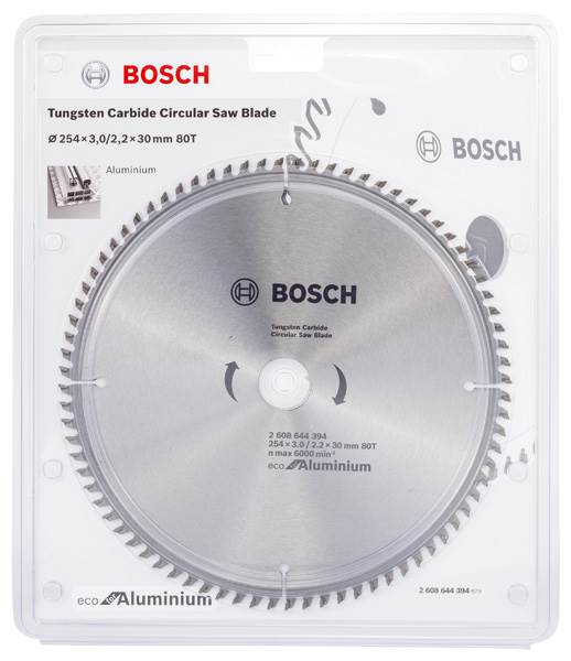 PIŁA TARCZOWA BOSCH ECO ALUMINIUM 254X3,0X30 Z80  2608644394