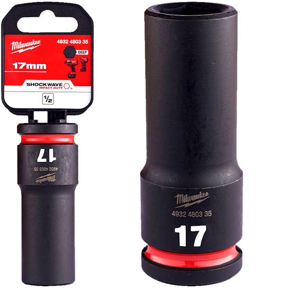 Nasadka udarowa 6-kątna DŁUGA 1/2 Milwaukee 17mm   4932480335