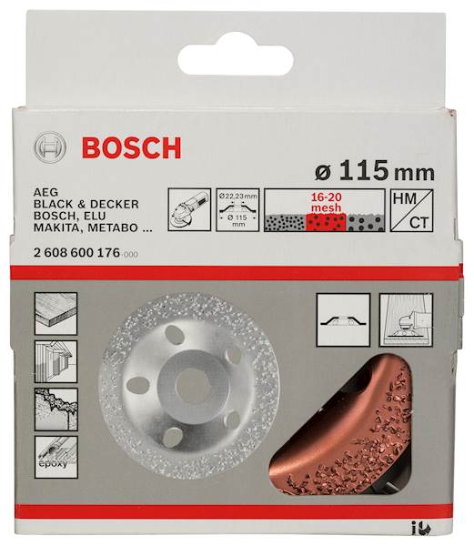 Bosch Tarcza garnkowa z węglikami spiekanymi 115 x  BOSCH 2608600176