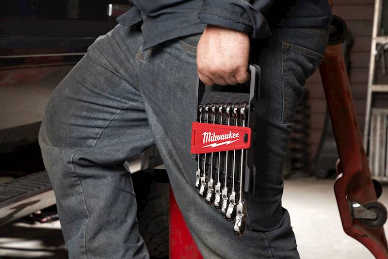 Klucze płasko-oczkowe z grzechotką 7szt Milwaukee - 4932478557