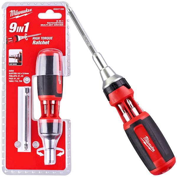 Wkrętak z grzechotką 9w1 PH PZ Torx SL Milwaukee - 4932471598