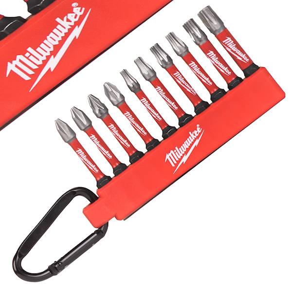 Zestaw bitów bity z karabińczykiem Milwaukee 10szt PH PZ Torx   4932480941
