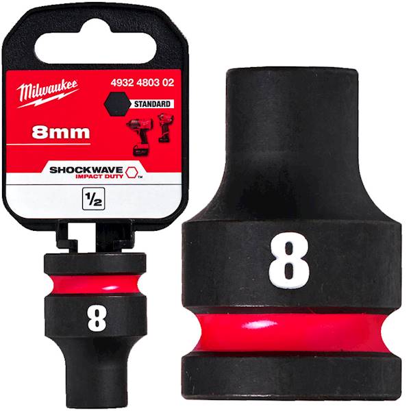 Nasadka udarowa sześciokątna 1/2 Milwaukee 8mm   4932480302