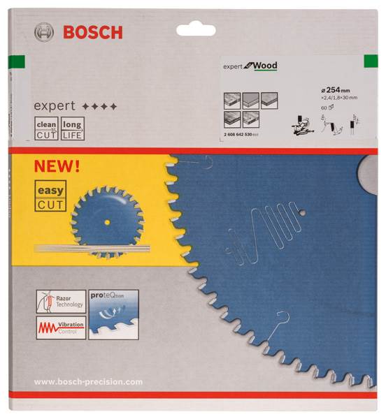 PIŁA TARCZOWA BOSCH EXPERT WOOD 254X30X2,4 60Z  2608642530