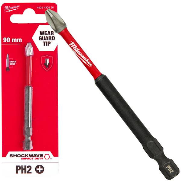 Bit udarowy PH2 90mm SHOCKWAVE Milwaukee - 4932430856