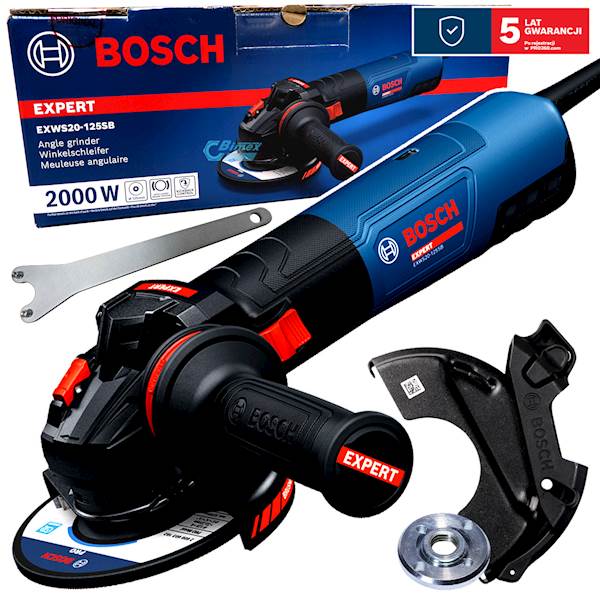 SZLIFIERKA KĄTOWA bezszczotkowa BOSCH EXPERT EXWS 20-125SB 2000W 06017D5000