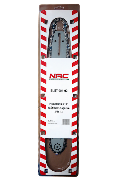 Zestaw Prowadnica 35cm 14" + Łańcuch 52 ogniwa 3/8x1,3 NAC CST38-35-06AC