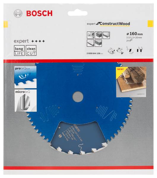 PIŁA TARCZOWA BOSCH EXP C WODD W 160X20X2,0 24Z  2608644136