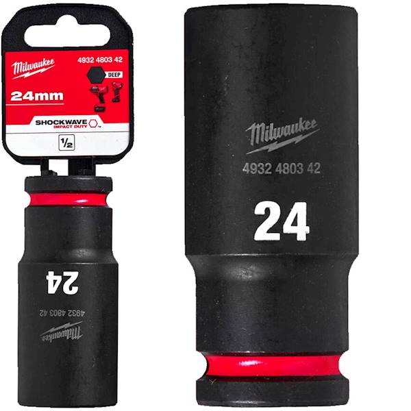 Nasadka udarowa sześciokątna 1/2 Milwaukee 24mm   4932480342