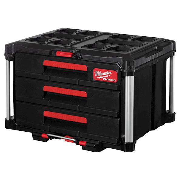 Skrzynia narzędziowa z 3 szufladami MILWAUKEE PACKOUT3   4932472130