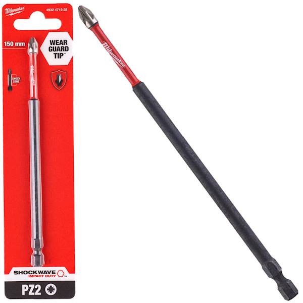 Bit udarowy PZ2 150mm SHOCKWAVE Milwaukee - 4932471928