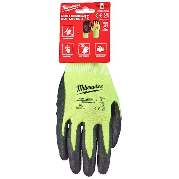 Rękawice FLUO antyprzecięciowe 3/C Milwaukee 9/L - 4932478132