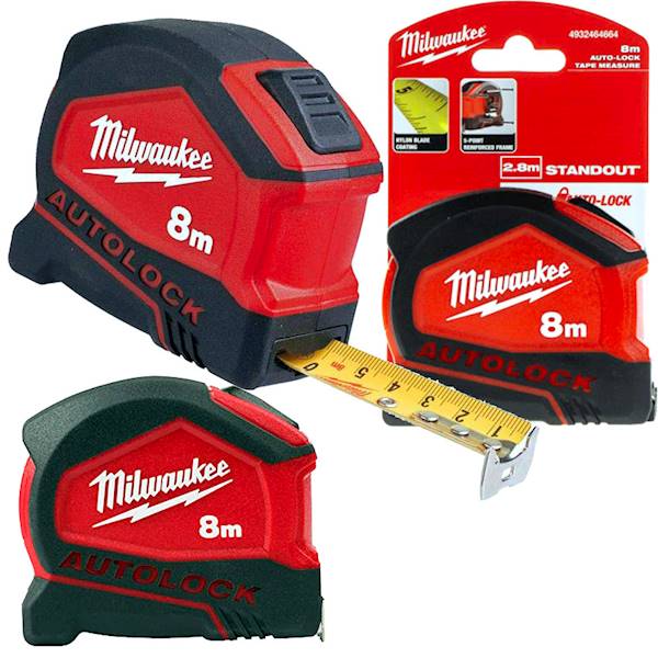 Miara taśma miernicza 8M Autolock 25mm Milwaukee   4932464664