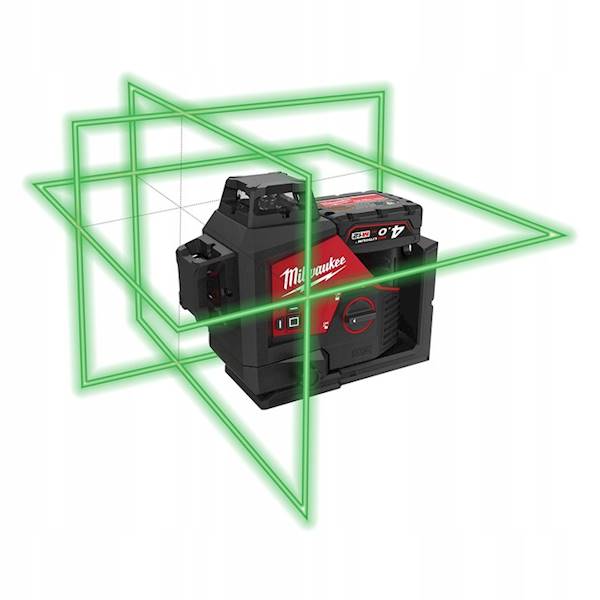 Laser krzyżowy 3 płaszczyznowy 360° M12 3PL-0C ZIELONY - 4933478103